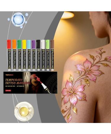  Generisch Skin Pencil | 10 Colors Skin Friendly Face Fine Point Skin Pencils for Birthday Cosplay Festival Makeup Party Teens Adults - Buy Online on GoSupps.com