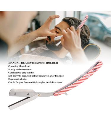 Ergonomic Barber Cut Blade Holder - Foldable Manual Razor for Home Salon | Best Beard Trimming Tool - Buy Online on GoSupps.com