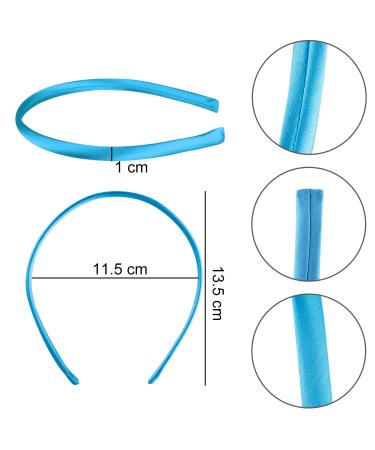 Duufin 50 Pack Colorful Satin Headbands for Girls & Women - DIY 1cm & 25 Colors - Buy Online on GoSupps.com