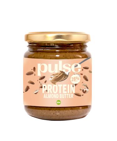 Pulse Protein Pulse Protein - Organic Protein Almond Butter - Ideal for a Protein Breakfast or Snack - Sugar-Free Peanut Butter Alternative and Healthy Spread - 350g (28% Protein)