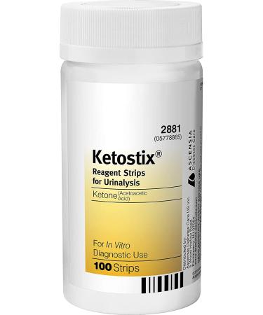 Ketostix Reagent Strips 100-Count Box for Urinalysis - Measure Ketone Levels with Accuracy - Buy Online on GoSupps.com