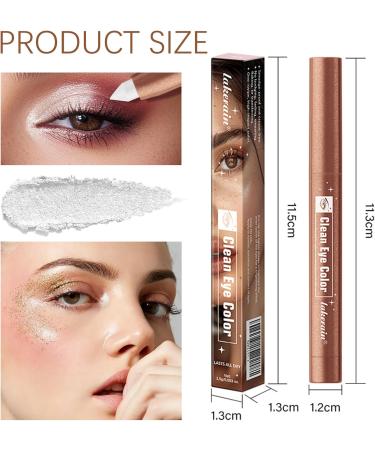 Lilbitty 1 Piece Twilight Eyeshadow Pencil Eyeliner Waterresistant Cream Eyeshadow Pencil Highlighter Stick for Eye Makeup White Eyeliner Primer 01 White - Buy Online on GoSupps.com