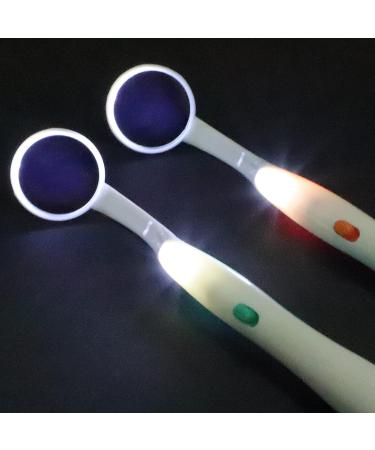 Buy Healifty 2pcs Dental Mirror with Light - Green & Orange Tooth Inspection Tools for Optimal Oral Care - International Shipping Available - Buy Online on GoSupps.com