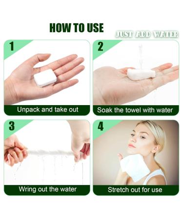 Compressed Disposable Face Towels - Soft Cleansing Cloths for Beauty Travel & Personal Care (50PCS) - Large Portable Washcloths - Buy Online on GoSupps.com
