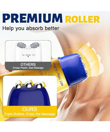 ZAIDOC 2 Packs Neck Cream with Roller Anti-Aging Neck & Chest Cream with Multi-Peptide Collagen Urea for Moisturizing Tightening and Firming Smooths Wrinkles & Fine Lines 10.58oz - Buy Online on GoSupps.com