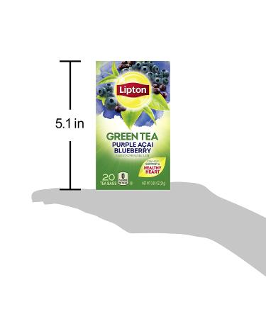 Lipton Purple Acai Blueberry Green Tea Bags - 1.13 oz (20 Count, Pack of 6) - Buy Online on GoSupps.com