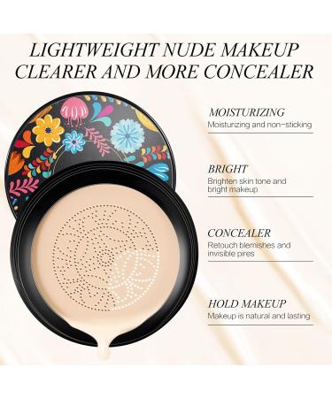Mushroom Head Air Cushion CC Cream BB Cream Foundation Moisturizing Concealer Concealer Lasting Nude Makeup Moisturizing Brightening Pigment Liquid Foundation Cushion Foundation(Natural) (Type3) - Buy Online on GoSupps.com