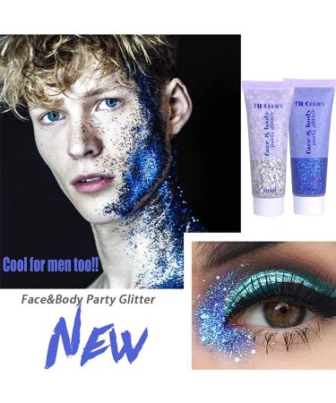 Fluorescent Glitter Set - 6 Iridescent Colors for Face Nails Hair & Body | Chunky Sequin Makeup Effects - Buy Online on GoSupps.com