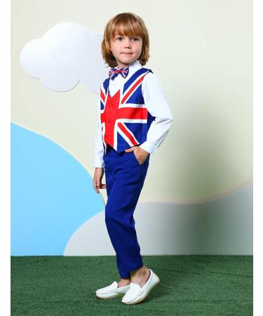 Mint Green Baby Boys Gentleman Suit Set | Long Sleeve Shirt with Bowtie + Waistcoat + Pants | Red Blue | Size 12-18 Months - Buy Online on GoSupps.com