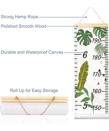 MHJY Kids Height Measure Wall Chart - Tropical Jungle Theme - 7.9'' x 79'' Canvas Growth Chart for Boys and Girls - Buy Online on GoSupps.com