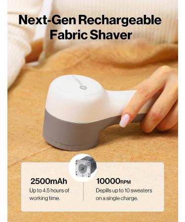 VASSON Fabric Shaver - Rechargeable Sweater Defuzzer for Clothing & Upholstery - Greyish White - Buy Online on GoSupps.com
