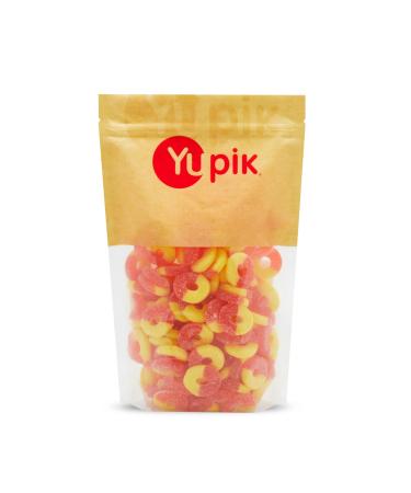 Yupik Gummy Sour Peach Rings 1 kg Gluten-Free Fruity Peach Flavor Sugary Coating Chewy Gummies Fun Treat Sweet Candy Delicious Snack Ideal for Gifting Holidays & Baking Sour Peach 1 kg (Pack of 1)