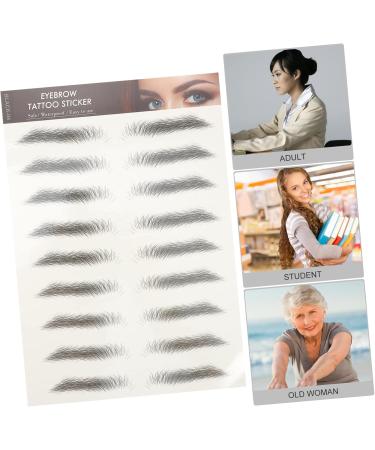 POPETPOP 84 Pcs Eyebrow Stickers Waterproof Stickers Hair Stickers Eyebrow Tattoos Stickers Black Eyebrow 4d - Buy Online on GoSupps.com