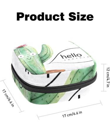 Women's Cactus Botanical Storage Pockets - Portable Period Kit & Feminine Product Bag - Buy Online on GoSupps.com