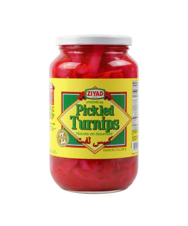 Ziyad Premium Arabic Pickled Turnips 100 Authentic Middle Eastern Recipe Non Perishable Vegan Vegetarian 21 oz 1.31 Pound (Pack of 1)