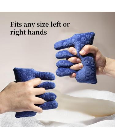 Hand Contracture Cushion Finger Separator - Skin Protection Aid for Elderly & Bedridden Patients | Comfortable Grip Orthosis with Elastic Band - Purple - Buy Online on GoSupps.com