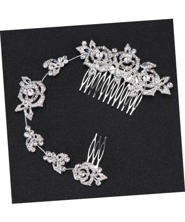 MAGICLULU Floral Rhinestone Hair Pin Hair Comb Long Issue Card Bride - Buy Online on GoSupps.com