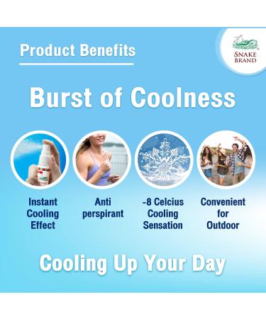 SNAKE BRAND Cooling Mist Direct Effect Instant Cool Down Body Classic Original Scent 1.1 Oz (30 ml) - Daily Use Body Mist Rose 1.1 Fl Oz (Pack of 1) - Buy Online on GoSupps.com