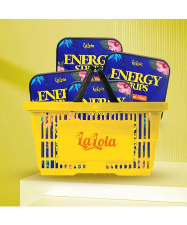 LALOLA Energy Strips Quick-Dissolving Oral Strips 50mg Green Tea Caffeine 30mg L-Theanine 1000mcg B12 Gluten Free Clean Energy Without Jitters - Buy Online on GoSupps.com