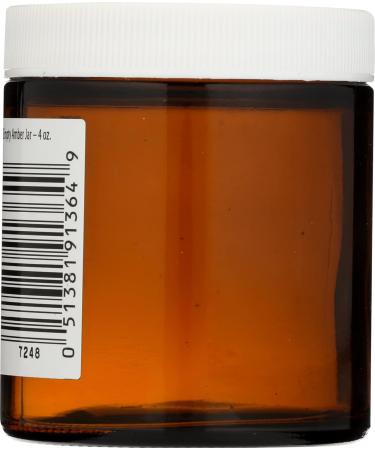 Aura Cacia Amber Wide Mouth Jar 4 Ounce - Buy Online on GoSupps.com