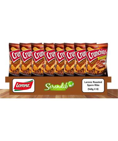 Lorenz Crunchips Roasted Spare Ribs 140g Pack of 8
