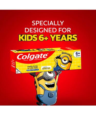 Colgate Kids Multi Action Toothpaste Gentle Protection for 6+ Years Minions Bubble Fruit Flavour 80 G (2.8 Ounce) - Buy Online on GoSupps.com