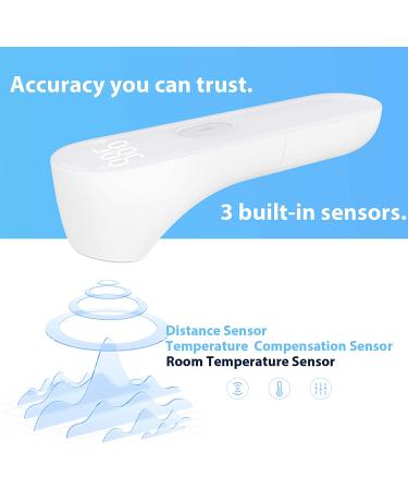 No Touch Forehead Thermometer by iHealth - 2020 Algorithm, Easy Read LED, No Contact for Kids & Adults - Buy Online on GoSupps.com