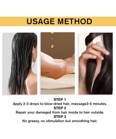 2 Hair Oil Moroccan Argan Oil-Repair Dry Damaged Hair Oil 50ml Maca Essence Care Collagens For Dry Damaged Hair Hair Treatmen-t Seru-m Anti Hair Loss Seru-m Nourishes Hair Improves Hair Quality - Buy Online on GoSupps.com