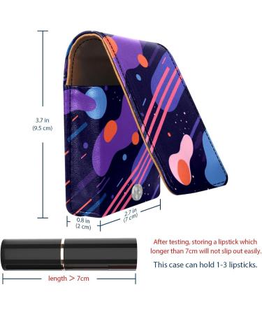Travel Lipstick Organizer Case | Portable Makeup Bag with Mirror | Colorful Abstract Design - Z709a0zpud - Buy Online on GoSupps.com