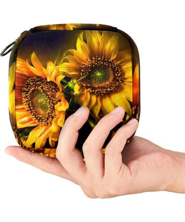 Women's Sunflower Napkin Storage Bag | Portable Menstrual Cup & Bandage Organizer | Perfect for First Period - Buy Online on GoSupps.com