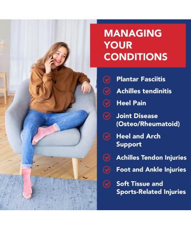 Copper Infused Foot Compression Sleeves/Plantar Fasciitis Socks PAIR with Doctor Written Handbook M - Pink - Buy Online on GoSupps.com