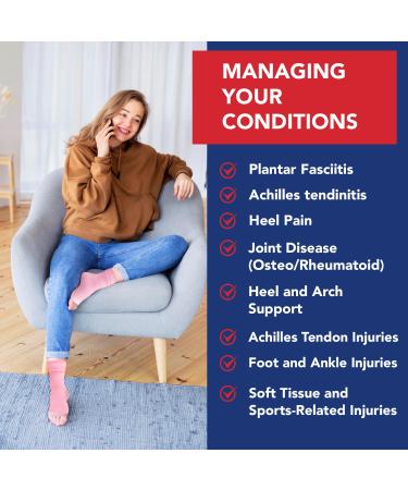 Doctor Developed Copper Ankle Compression Socks for Women & Men - Achilles Support & Plantar Fasciitis Brace - Includes Handbook - Available in Pink Size S - Buy Online on GoSupps.com