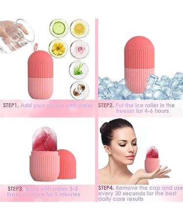 B&B Bunny & Berry Facial Ice Roller - Pink Silicone Skin Massager for Glowing Tightened Skin & Brightening Cold Therapy - Buy Online on GoSupps.com