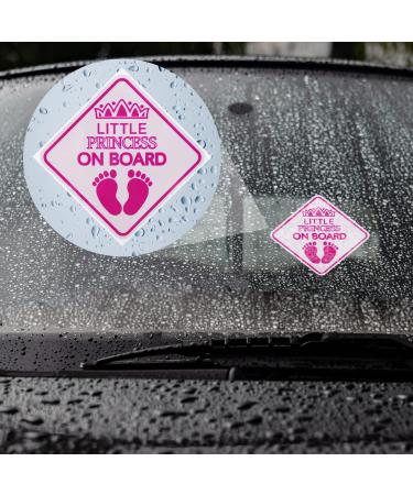 Savita 2pcs Baby Bumper Sticker - Little Princess on Board Car Sign - Pink Baby Car Safety Warning for Various Vehicles - Buy Online on GoSupps.com