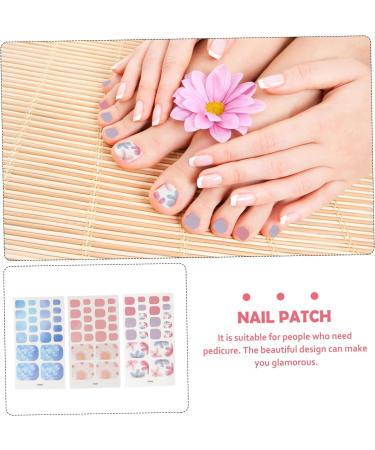 FRCOLOR 30 Sheets toenail Stickers Nail Art Patches u as postizas decoradas Nail Stickers Full Nail Wraps Plastic Fake Nails Summer Stickers Nail Gel Toenails Sticker Child Applique Oval Assorted Colorx5pcs 10X5.5X0.1CMx5pcs - Buy Online on GoSupps.com
