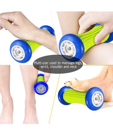 Plantar Fasciitis Foot Massage Roller with 2 Spiky Balls - Arch Pain Relief & Muscle Recovery - Buy Online on GoSupps.com
