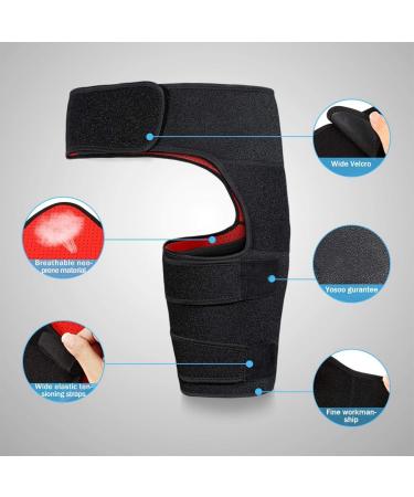 Zyyini Thigh Bandage - Adjustable Compression Support for Hip & Groin Pain Relief | Velcro Fastener - Buy Online on GoSupps.com