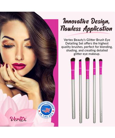 Glitter Makeup Brushes for Primer, Pressed Eye Shadow, and Metallic Eyeshadow Application - Buy Online on GoSupps.com