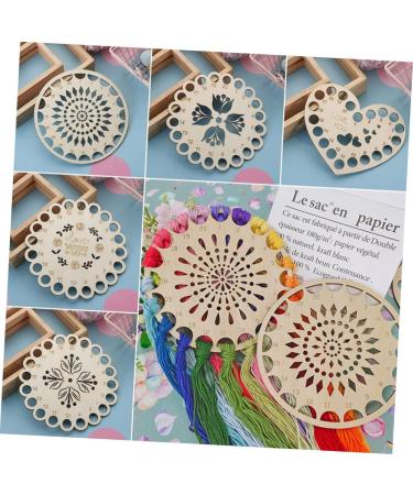 Villcase 18 STK Wooden Sewing Yarn Organizer | Cardboard Coil & Finishing Board for Dental Floss & Cross Stitch Threads - Optimal Storage Solution - Buy Online on GoSupps.com