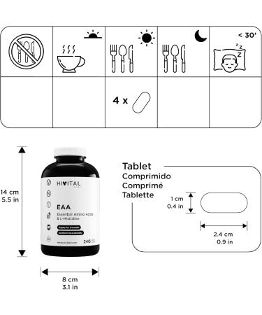 EAA Essential Amino Acids. 240 vegan tablets for 2 months. 9 Essential Amino Acids for Pre- and Post-workout to accelerate muscle growth and recovery. - Buy Online on GoSupps.com