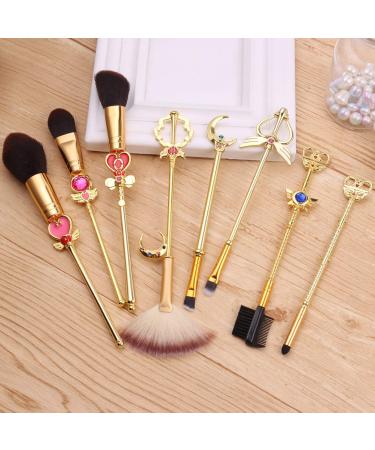 Anime Sailor Moon Makeup Brush Set - Metal Handle Cosmetic Brushes for Eye Shadow Blush & More | Perfect Gift for Girlfriend - Buy Online on GoSupps.com