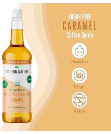 Modern Nature Sugar Free Coffee Syrup Natural Caramel Flavour Low Calorie Stevia Syrup Nearly 0 Calorie Skinny Syrup For Flavoured Coffee Tea Hot Chocolate Protein Shakes Keto Sweetner 750ml Caramel 750.00 ml (Pack of 1) - Buy Online on GoSupps.com