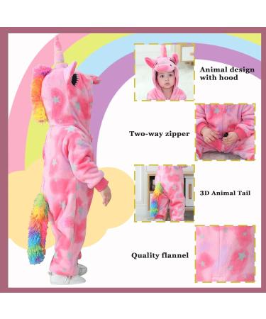 Doladola Baby Flannel Animal Hooded Unicorn Romper | Toddler Jumpsuit 12-18 Months - Buy Online on GoSupps.com
