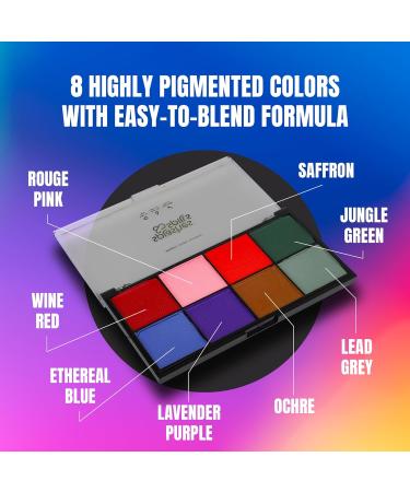 Professional Face Painting Palette | Cruelty-Free & Vegan Water Based Makeup Kit | 8 Colors for Theatre SFX & Halloween - Ships Internationally - Buy Online on GoSupps.com