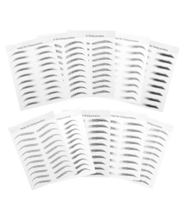 POPETPOP 10 sheets Eyebrow False Tattoos Eyebrows Sticker D Brow Waterproof Imitation Stickers Hair-like