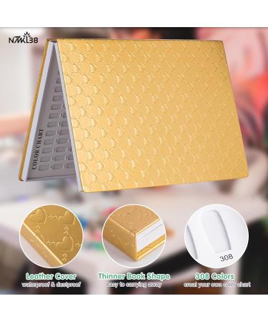 NMKL38 308 Nail Color Display Book Chart for Polish UV Gel Color Card Salon Tool with False Nail Tips - Buy Online on GoSupps.com