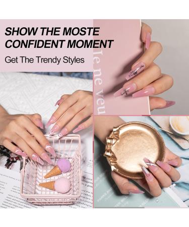 Mobray Poly Nail Gel Jelly Pink Rose 60 ML - Natural Color Acrylic Enhancement Builder for Nail Art - Beginner & Professional Poly Gel Extension - Buy Online on GoSupps.com