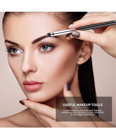 12-Piece Dual-Ended Brow Brush Set | Eyebrow Brush & Spoolie for Perfect Shape & Fill | Precision Makeup Tools (Black - Buy Online on GoSupps.com