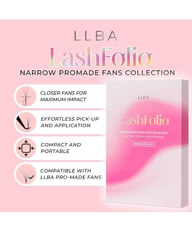 LLBA LashFolio Narrow Promade Fans - Handmade Volume Eyelashes 10D-0.03 CC 8mm-11mm - Buy Online on GoSupps.com