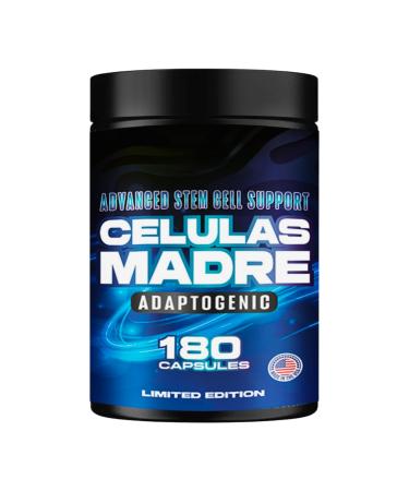 Celulas Madres 180 Capsules adaptogenic Limited Edition Stem Cell Blue Green Algae - Non GMO -Gluten Free AFA -Celula Madre Supplement - Spirulina.